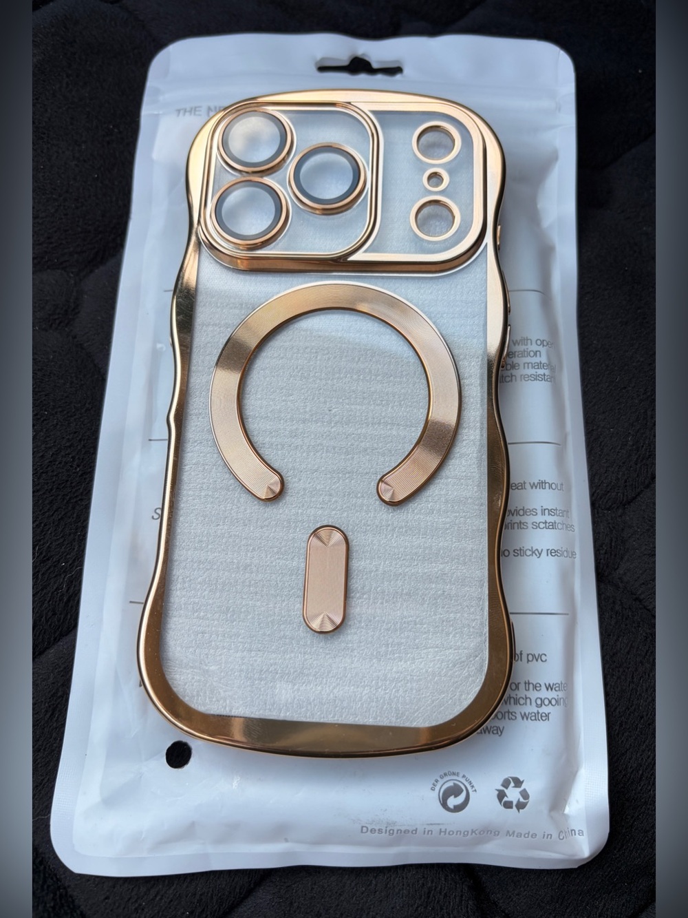 COS Gold Metallic Magnetic Ring Phone Case I-Phone 17 Pro